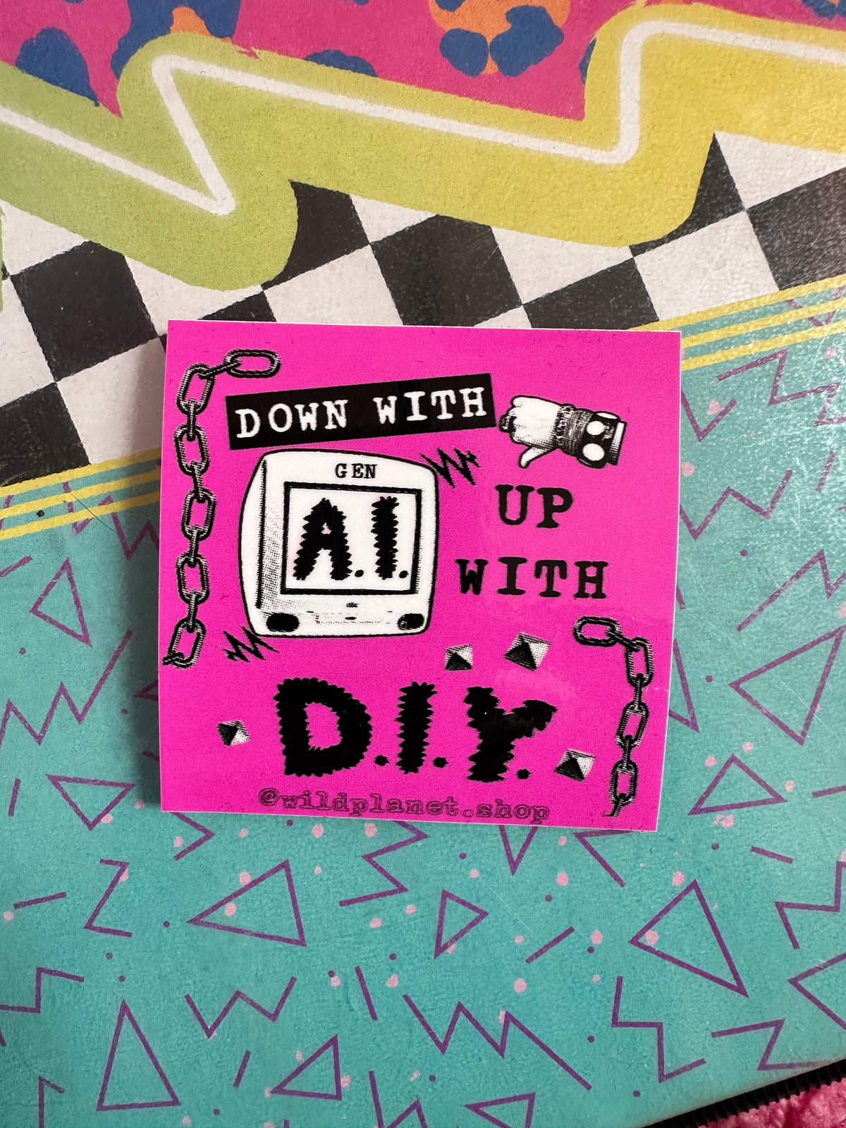 Sticker down with Gen AI up with DIY 3”x3” gloss sticker
