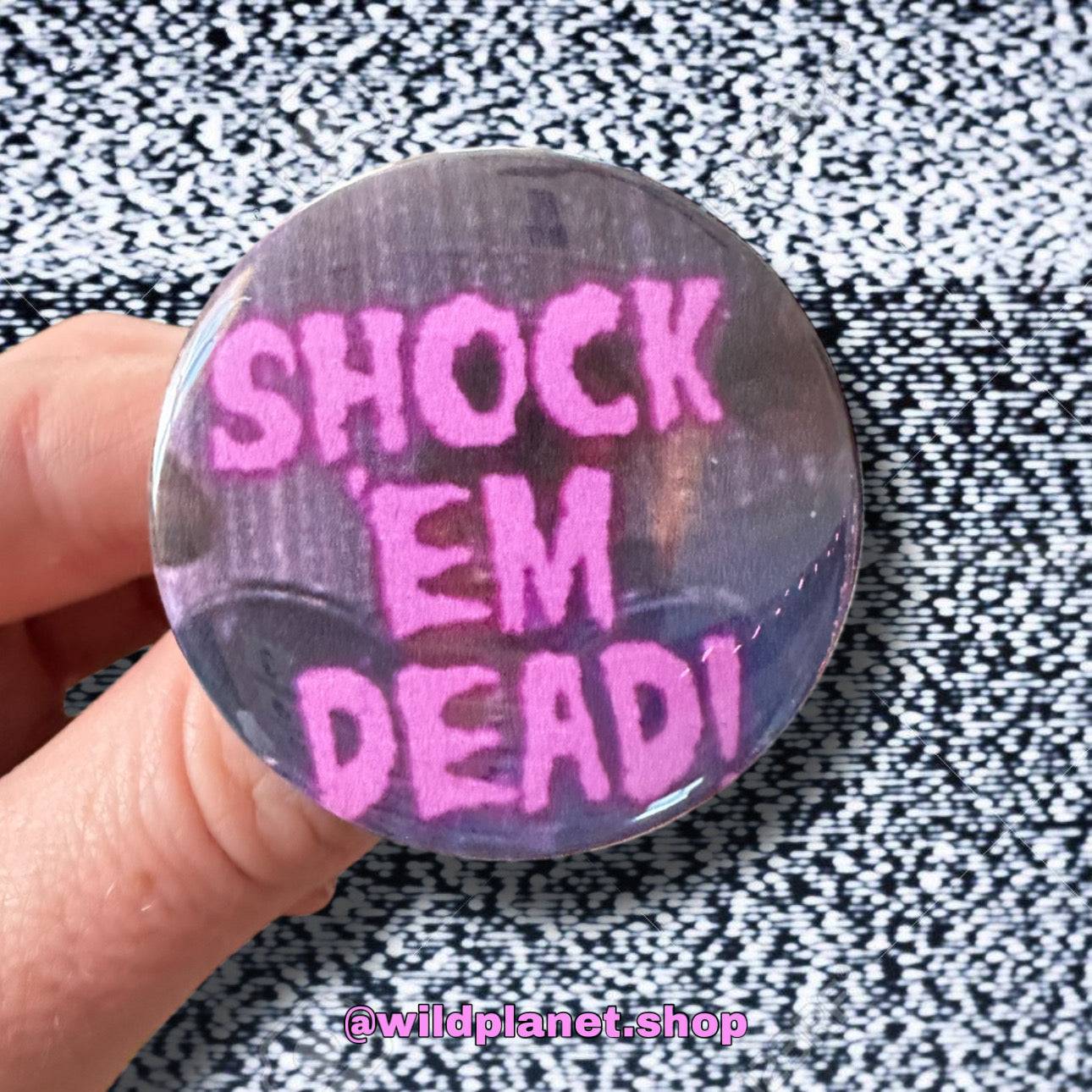 Vintage television imagery buttons 1.75” diameter