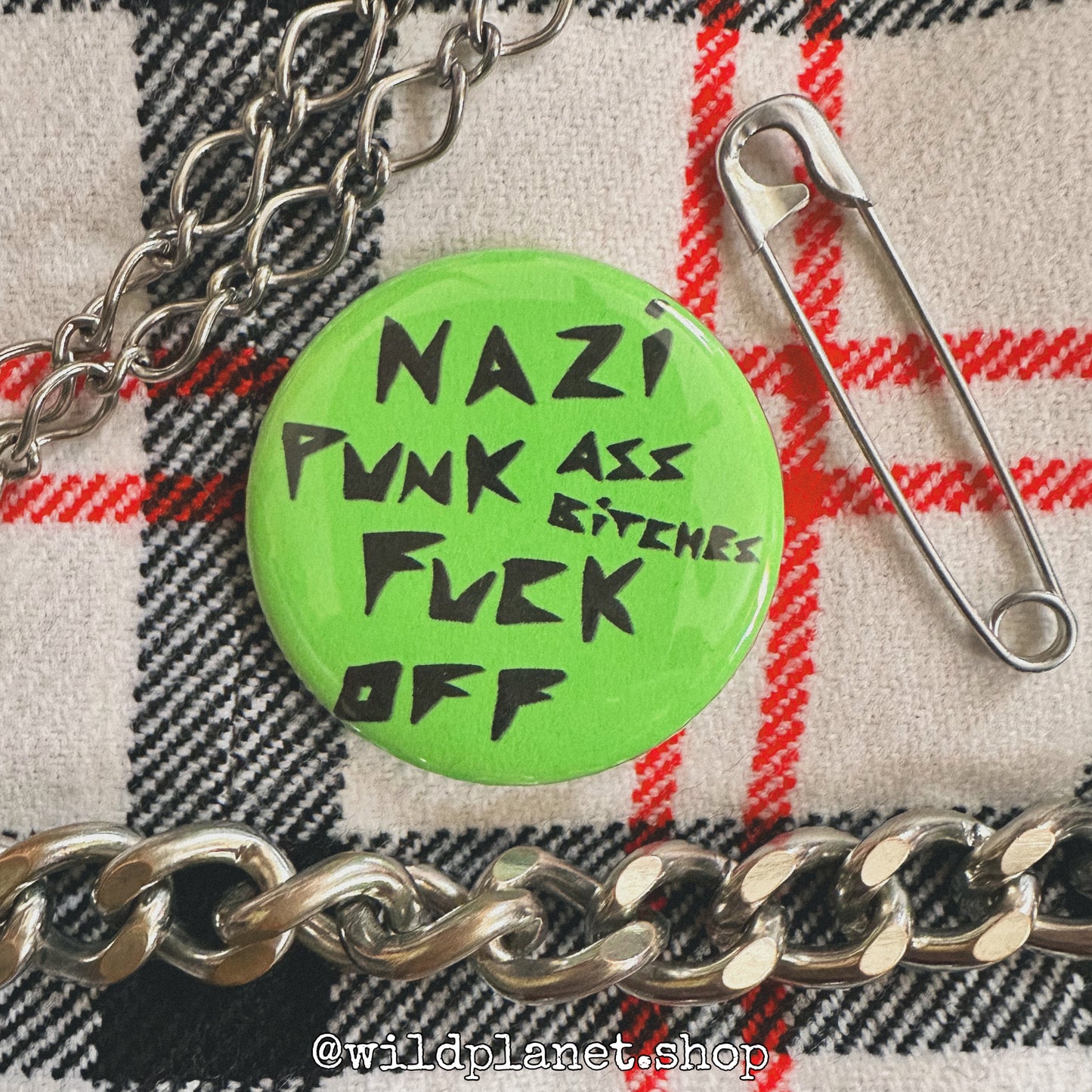 N*ask Punk Ass B*tches F*ck Off Badge Button 1.75” Diameter All Profits Donated to MA Bail Fund