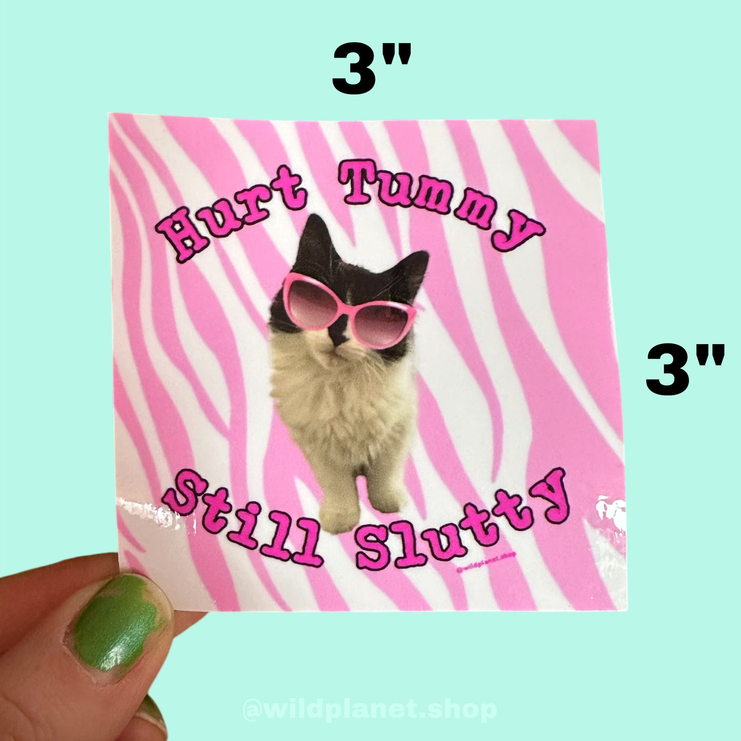 PICK ONE of Three New Stickers Slutty Hotties with Tummy Aches who Love Drug Users