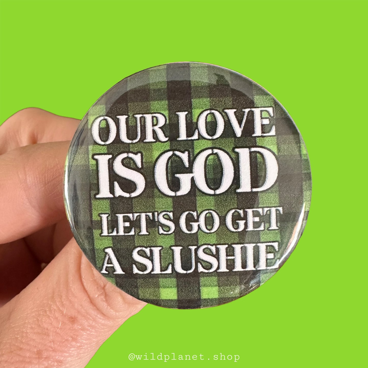 Heathers Buttons Plaid 80’s Movie badges Four Pack 1.75”