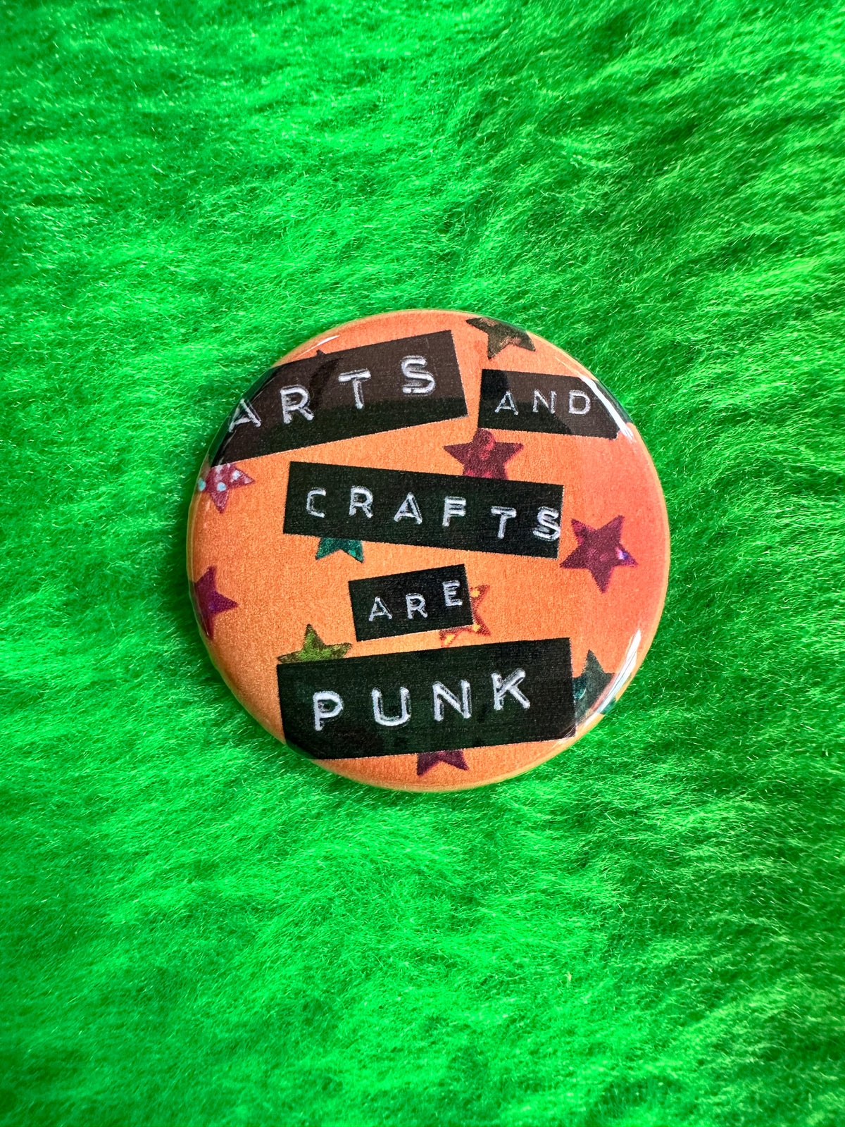 Buttons Badges about ARTS AND CRAFTS! Arts and crafts are punk/metal! 1.75” diameter buttons!