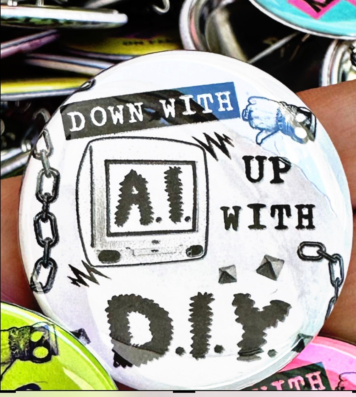 Down with AI up with DIY 1.75” Button