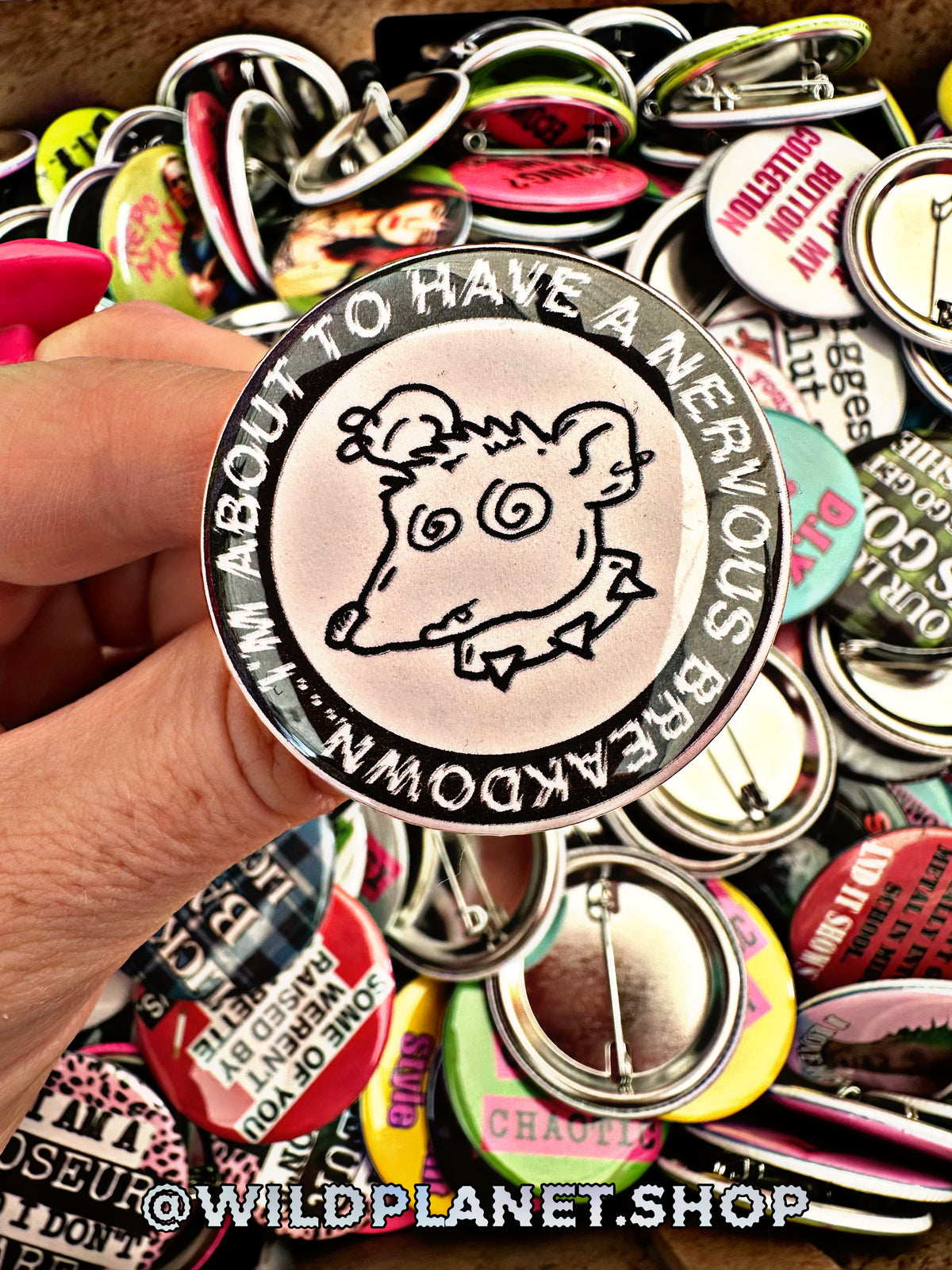 Choose one Nervous Breakdown Rat or Stay Radical Cat! 1.75” Buttons