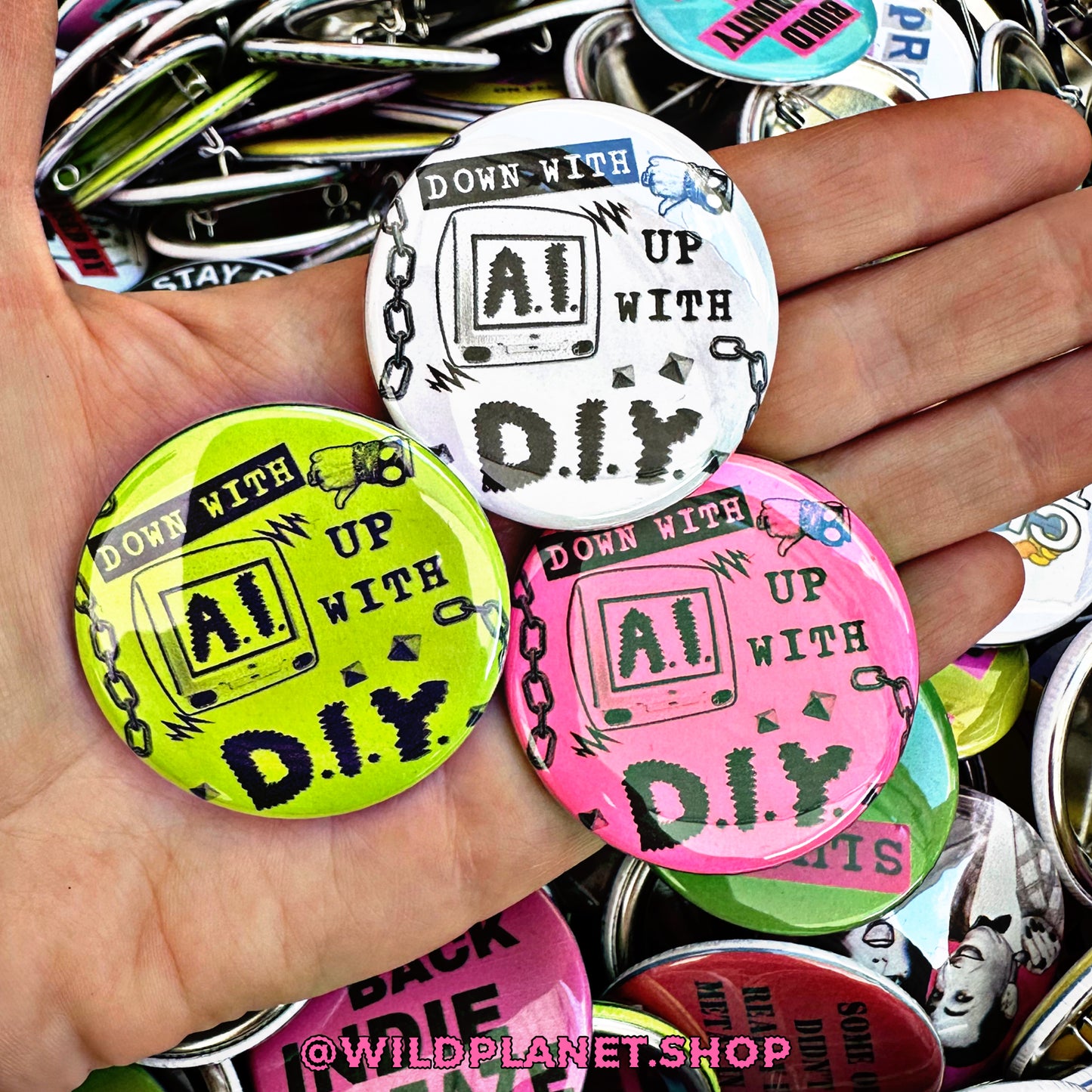Down with AI up with DIY 1.75” Button