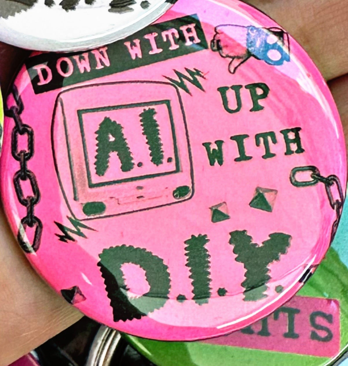 Down with AI up with DIY 1.75” Button