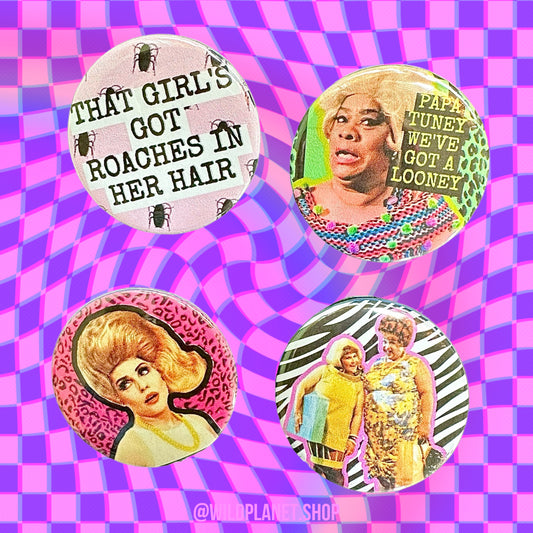 Hairspray 1988 John Waters Movie Button Pack 1.75” Badges