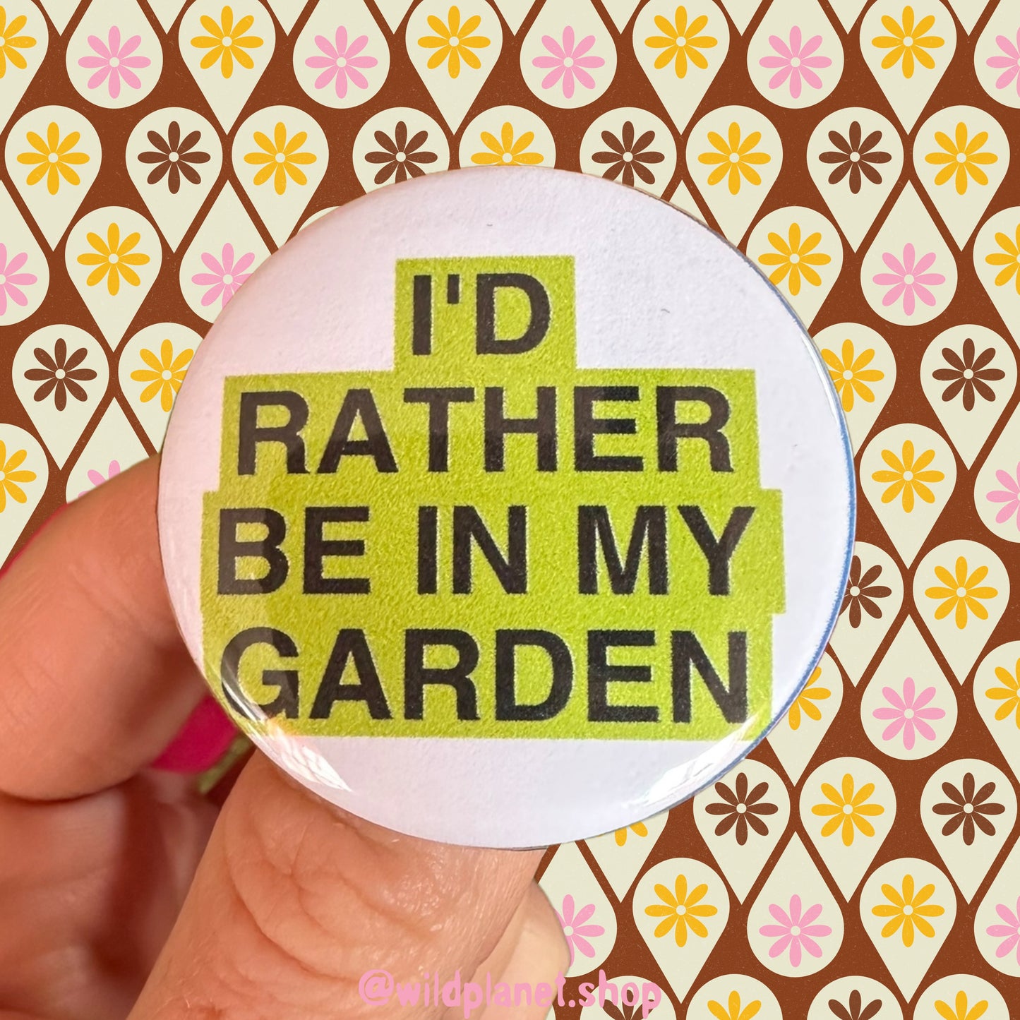 Button 1.75” for Plant Lovers, Sluts, and Punks who grow food