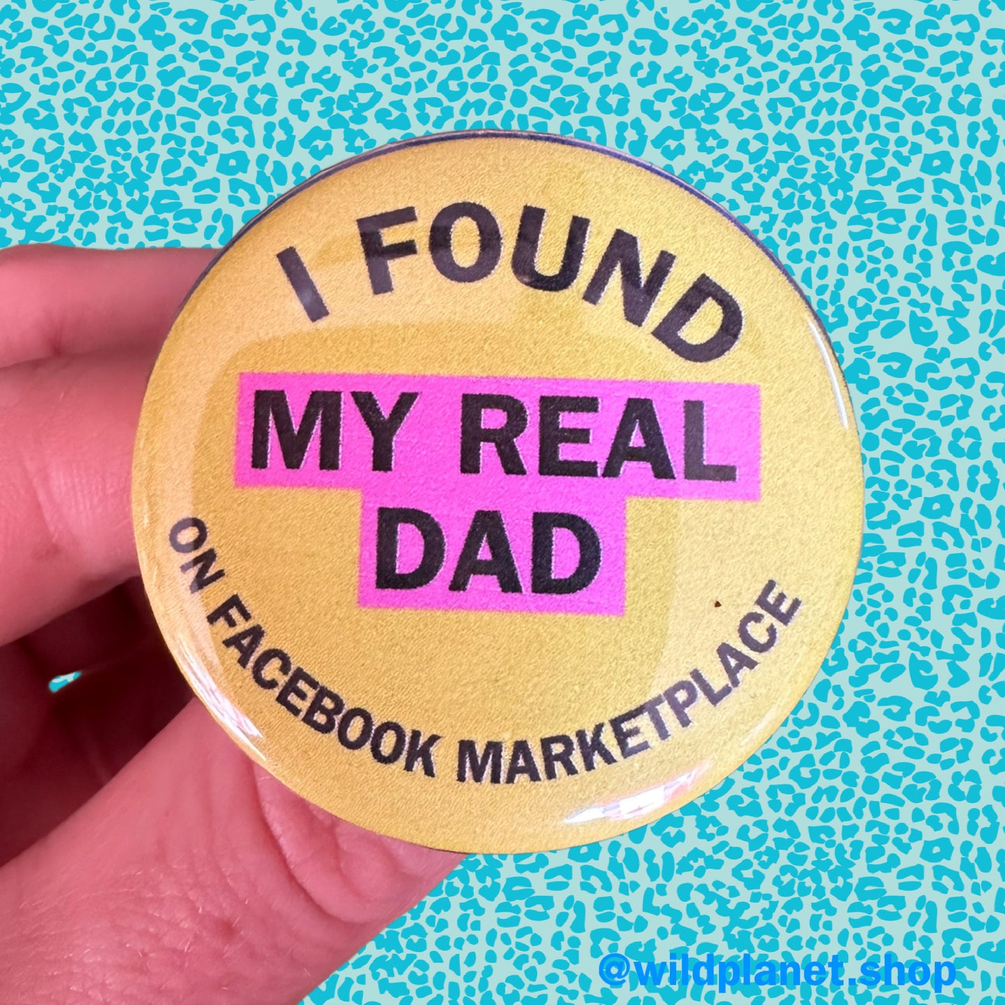 Button “I found my (…) on Facebook marketplace” nihilism, existentialism, inner peace 1.75” Badge