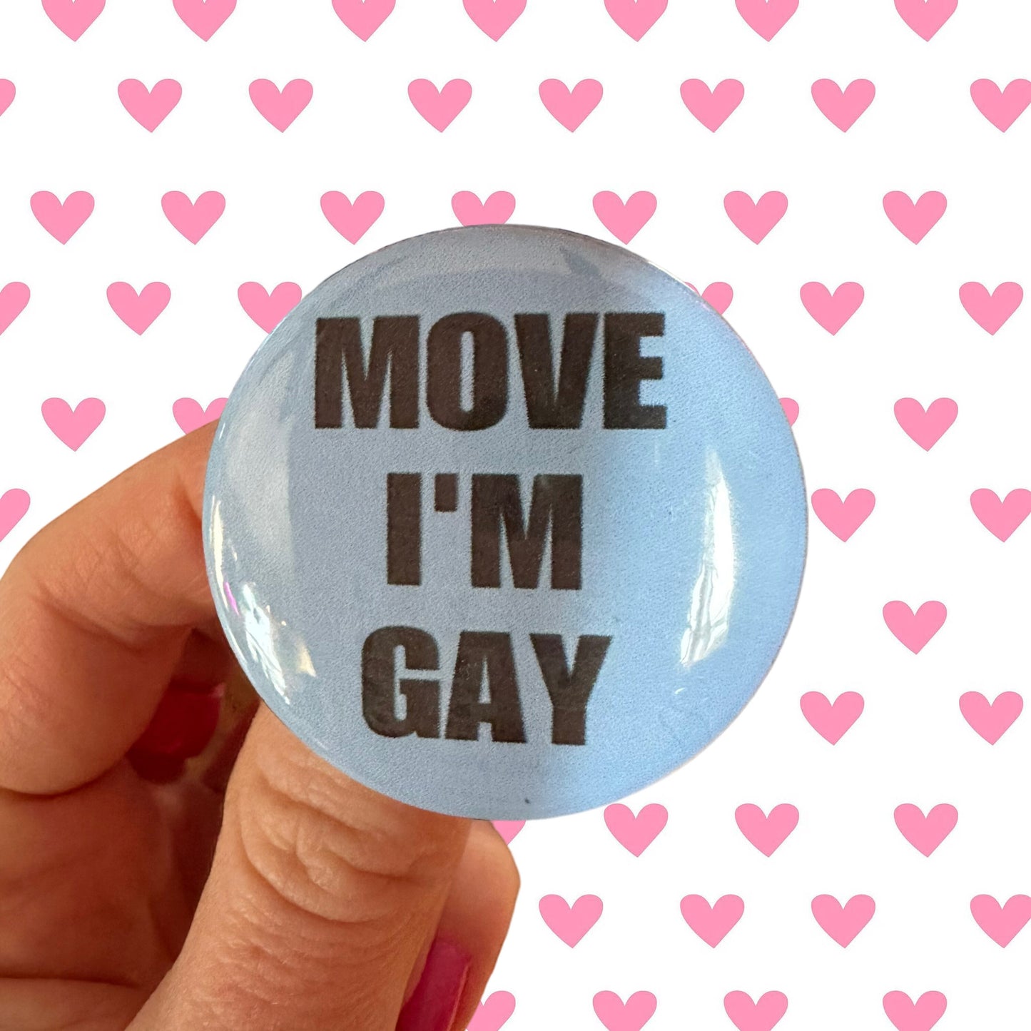 Funny Buttons Swears Queer Anti Capitalist Gay Slut Handmade Pink Blue Buttons