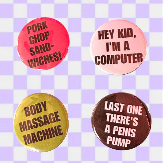 Handmade Buttons 1.75” Diameter GI Joe Cartoon Internet Millennial Humor Funny Punk Stupid